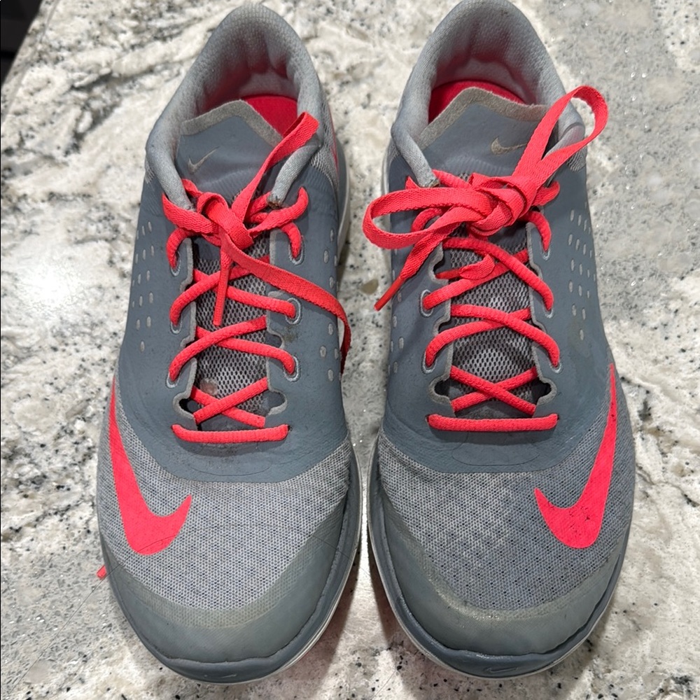 Nike Gray and Red Athletic Shoes for Women